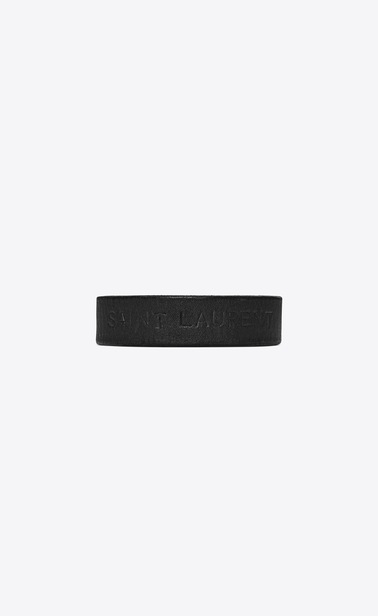 Bracelet YVES en cuir noir